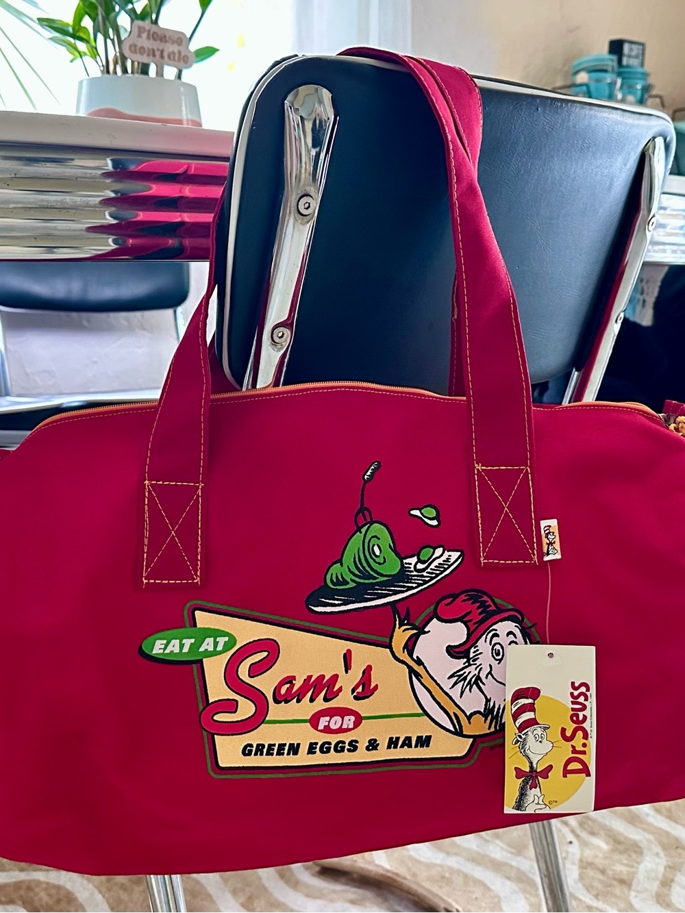 NWT VINTAGE 1994: Dr. Seuss Eat at Samβs - Green Eggs & Ham Duffel/Travel Bag